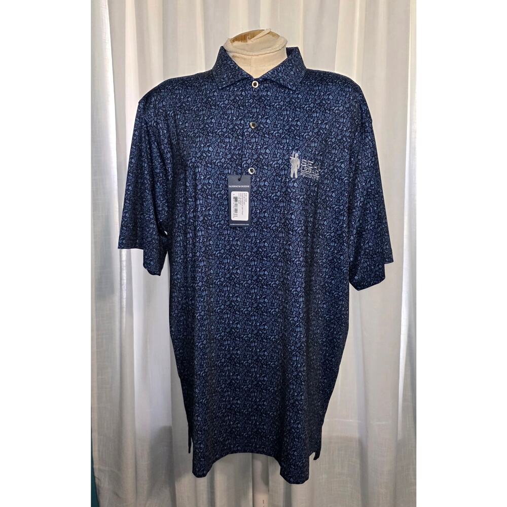 Fairway Greene Golf Polo Navy Seal Foundation Independence Day Men Size XL NWT